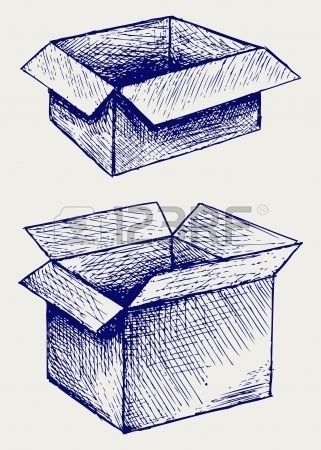 Cardboard Box Drawing, Box Drawing Ideas, Box Doodle, Box Sketch, Drapery Drawing, Box Drawing, Geometric Shapes Drawing, Boho Art Drawings, Pencil Sketch Drawing