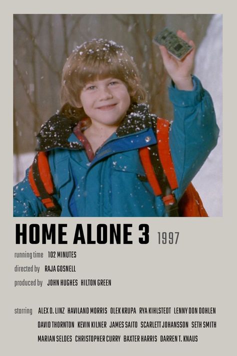 Home Alone 3 Movie Poster Home Alone 3, Old Christmas Movies, Home Alone Movie, Xmas Movies, Christmas Movie Night, Christmas Films, Movie Card, French Movies, Film Posters Minimalist