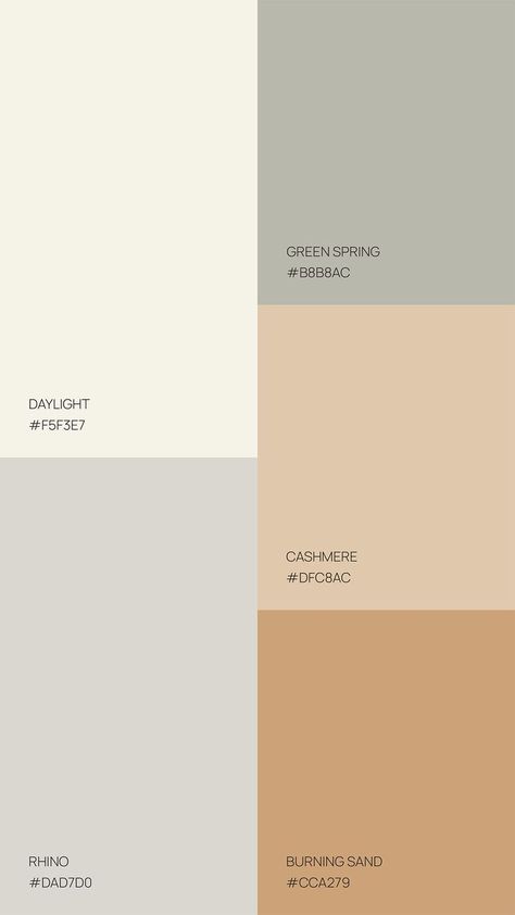 Neutral Colour Palette Aesthetic, Daylight Color Palette, Colour Palette Cool Tones, Cashmere Colour Palette, Neutral Palette Hex Codes, Sand Tones Palette, Refined Color Palette, Gender Neutral Color Scheme, Neutral Brand Palette