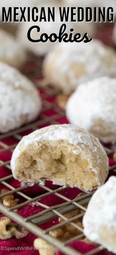 Classic MEXICAN WEDDING COOKIES! These are so good and so easy (and are made egg-free!). #cookies #christmascookies #snowballs #baking #easycookies #mexicanweddingcookies #spendwithpennies #russianteacakes #snowballcookies Mexican Wedding Cake Cookies, December Recipes, Cookie Biscuits, Mexican Wedding Cookies Recipes, Apartment Recipes, Wedding Cookies Recipe, Mexican Wedding Cake, Italian Wedding Cookies, Mexican Cookies