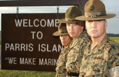 Parris Island South Carolina. US Marine Corps Boot Camp. Marine Corps Quotes, Marine Quotes, Marine Corps Humor, Usmc Quotes, Drill Instructor, Once A Marine, Parris Island, Palmetto State, Devil Dogs