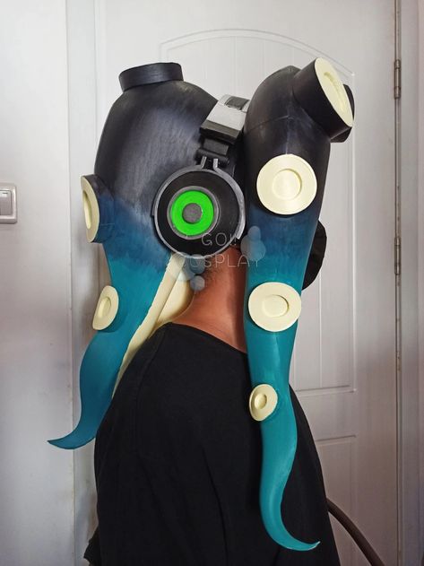 Splatoon Cosplay Octoling, Octoling Cosplay, Marina Splatoon Cosplay, Splatoon Makeup, Splatoon Octoling Hairstyles, Octoling Hair, Splatoon 2 Marina, Octoling Hairstyles, Splatoon Hair