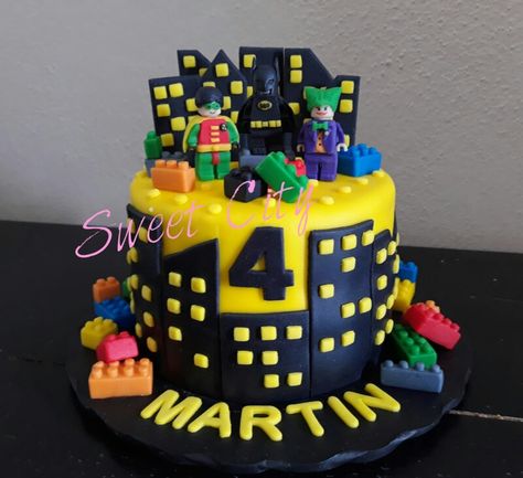 Batman Lego Cake, Lego Batman Birthday Cake, Lego Superhero Cake, Lego Batman Cakes, Lego Batman Birthday, Batman Birthday Cakes, Batman Cake, Batman Birthday Party, Lego Cake