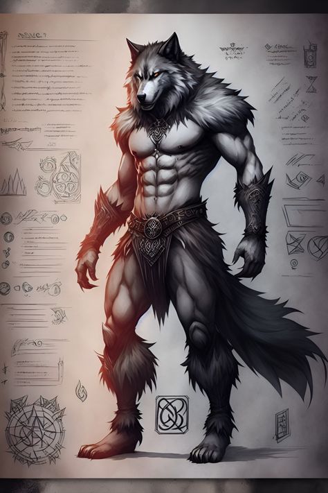 Wolf Bits of Color Sketch book hand drawn dark Dnd Wolf Character, Irish Werewolf, Werewolf Drawings, Wolf Transformation, Arcane Symbols, Paper Character, Pathfinder Rpg Characters, Werewolf Drawing, Werewolf Aesthetic