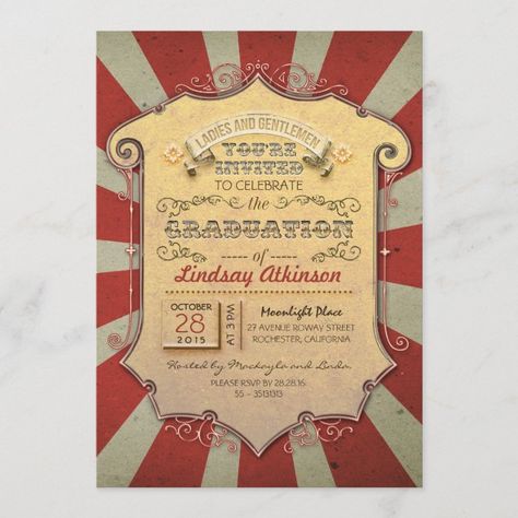 Carnival Wedding Invitations, Carnival Birthday Party Invitations, Circus Themed Birthday Party, Circus Invitations, Circus Vintage, Carnival Invitations, Circus Wedding, Carnival Wedding, Carnival Theme