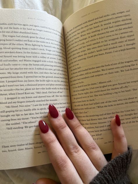 Red Lana Del Rey Nails, The Red Nail Theory, Red Nails Aesthetic, Red Nail Theory, Nail Theory, Poetry Instagram, Red And White Nails, Books Lover, Chanel Nails