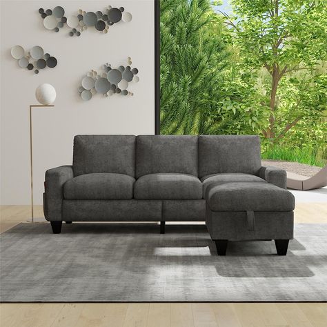 $259.99 Living Room Set, Modern Sofa Couch, L Shaped Couch, Couch Fabric, Storage Chaise, Modern Couch, Couch Set, Sectional Sofa Couch, Living Room Sets Furniture