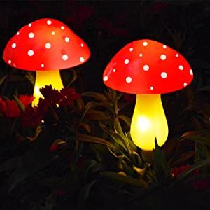 Pathway Landscaping, Garden Mushrooms, Mushroom Lights, Solar Pathway Lights, Led Garden Lights, Pathway Lighting, Patio Landscaping, Garden Pathway, Solar Garden