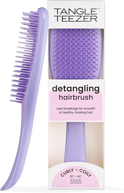 Tangle Teezer | The Naturally Curly Wet Detangler Hairbrush for 3C to 4C Hair | Reduces Frizz | Purple Passion : Tangle Teezer Wet Detangler Curly purple passion &: Amazon.co.uk: Beauty Tangle Teezer Brush, 4c Curly Hair, Curly Hair Brush, Skin Care Salon, Tangle Teezer, Curly Hair Types, Dermatological Skin Care, Naturally Curly Hair, 4c Hair