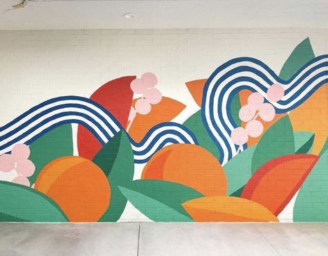 House Exterior Mural, Simple Murals, Playroom Mural, Exterior Murals, Office Mural, Mural Art Design, Wall Murals Diy, Garden Mural, School Murals