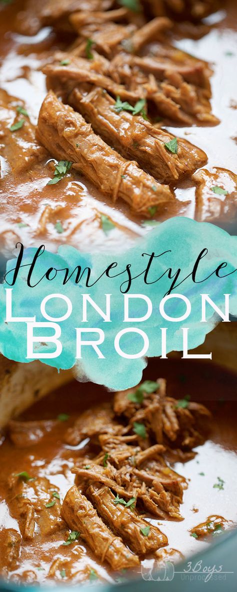 Homestyle London Broil - Pretty Little Apron London Broil Crock Pot Recipe, Crockpot London Broil, Sunday Dinner Ideas Families, Cooking London Broil, Sunday Dinner Ideas, London Broil Recipes, London Broil, Best Comfort Food, Food Out