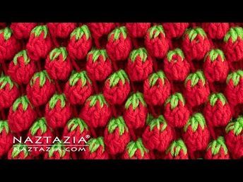 How cute is this stitch? This fun strawberry stitch is made with Tunisian crochet stitches. You can use this for bags, dishcloths, hot pads and more. Crochet Strawberry Stitch, Crochet Strawberries, Strawberry Stitch, Ripple Stitch, Tunisian Crochet Hook, Tunisian Crochet Stitches, Crochet Strawberry, Bobble Stitch, Christmas Characters