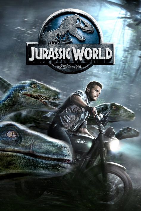 Jurassic World Movie Poster, Dinosaur Theme Park, Jurassic World Movie, Jurassic World 2015, Full Mon, Irrfan Khan, Vincent D’onofrio, Jake Johnson, Animal Attack