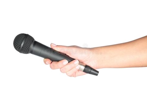 Microphone in hand royalty free stock photo Hand Model, White Image, Picture Collage, Karaoke, Art Inspo, Royalty Free Stock Photos, Royalty, Royalty Free, Stock Images