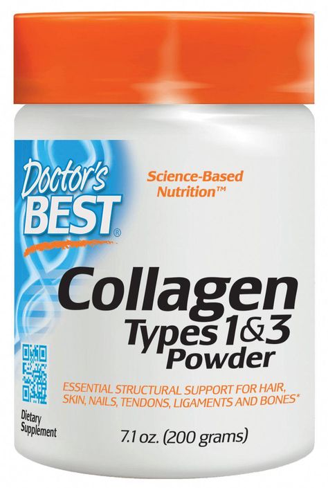 Doctor's Best Collagen Types 1 &amp; 3 is formulated for maximum absorption. This pure protein works quickly to support hair, skin, nail and joint health.* And thanks to its unique texture and solubility, Doctor's Best Collagen blends easily into your favorite beverage without impacting flavor, smell or palatability. C Best Collagen Powder For Women, Collagen Types, Vitamin C Drinks, Health Benefits Of Collagen, Best Collagen, Pure Protein, Skin Growths, Collagen Benefits, Collagen Protein