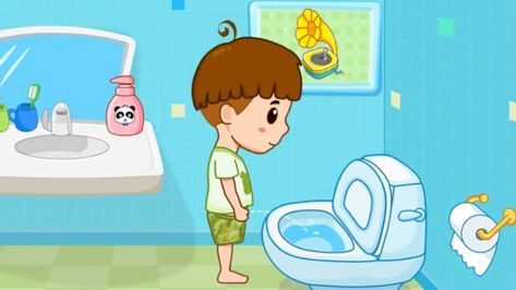 Toilet Cartoon, Baby Toilet Training, Starting Potty Training, Baby Potty, Ara Ara, Toilet Training, Kids Games, Baby Panda, Potty Training