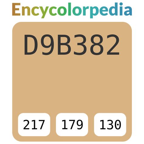 Benjamin Moore Dark Beige / 2165-40 / #d9b382 Hex Color Code, RGB and Paints Cloverdale Paint, Pittsburgh Paint, Paw Painting, Porter Paint, Crown Paints, Kelly Moore, Valspar Paint, Hex Color, Nippon Paint