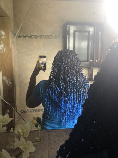 Hair, passion twist, blue passion twist Blue Passion Twists, Saturn In Aquarius, Passion Twists, Hair Twist, Twist Styles, Hair Twist Styles, Locs Hairstyles, Hair Journey, Twist Hairstyles