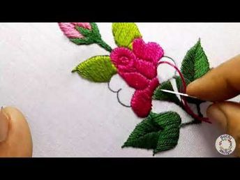 Rose Flower Satin Stitch Embroidery | Satin Stitch Tutorial| Rose Embroidery - YouTube Satin Embroidery Designs, Embroider Rose, Satin Stitch Embroidery Design, Embroidery Design Flower, Embroidery Satin Stitch, Satin Stitch Embroidery, Embroidery Rose, Stitch Embroidery Design, Basic Embroidery Stitches