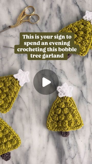 Laura | Crochet inspo & patterns on Instagram: "🌲 PATTERN INFO 🌲

These easy bobble trees are perfect for a garland, ornament or stocking accessory! And yes, you can finish this in one evening!

The pattern includes detailed step by step photos plus 2 stitch tutorial videos. 

Comment “bobble tree” or “pattern” and I’ll send you the link plus a promo code!

#crochet #crochetpattern #crochetinspiration #crochetchristmas #crochetgarland #crochetornament" Crochet Christmas Lights, Instagram Pattern, Crochet Garland, Stitch Tutorial, Crochet Ornaments, Crochet Inspo, Tree Garland, Christmas Crochet, Project Ideas