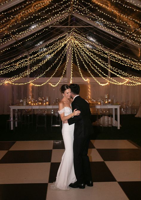 Bride and groom dancing at wedding under twinkling lights Dance Ideas, Private Wedding, Last Dance, Western Wedding, Wedding Dance, Design Planning, Future Wedding, Wedding Designs, Photo Inspiration