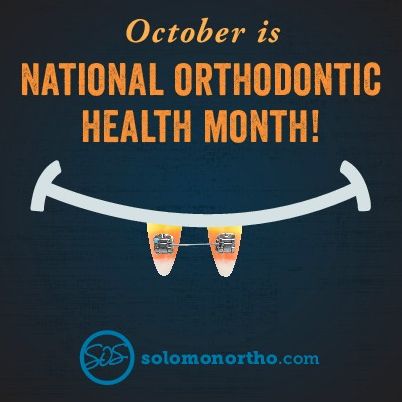 Happy National Orthodontic Health Month from SOS!                                                                                                                                                     More November Dental Posts, Monday Dental Post, February Dental Health Month, National Orthodontic Health Month, Orthodontic Fun Facts, Orthodontic Health Month, Orthodontic Contests, Orthodontic Humor, Ortho Marketing