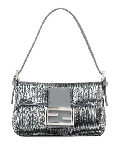 Fendi Baguette Bag, Mini Baguette, Handbag Outfit, Grey Bag, Latest Bags, Fendi Baguette, Handbag Heaven, Burberry Handbags, Designer Crossbody Bags