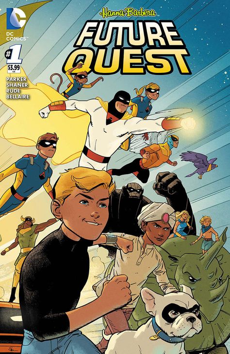 Future Quest #1, Future Quest is an absolute gem.,  #Birdman #DCComics #DerekBaker #Evan"Doc"Shaner #FutureQuest #FutureQuest#1 #HannaBarbera #JeffParker #JonnyQuest #JordieBellaire #review #reviews #SpaceGhost #SteveRude Future Quest, Jonny Quest, Space Ghost, Hanna Barbera Cartoons, Old School Cartoons, Morning Cartoon, 80s Cartoons, Hanna Barbera, Digital Comic