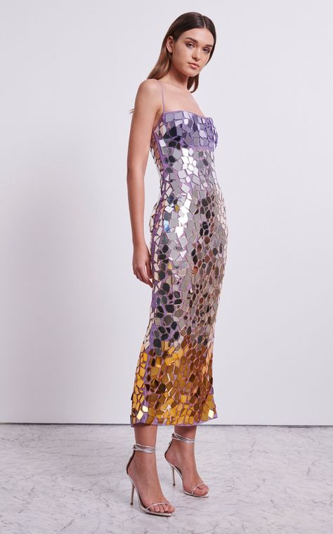 Alexi Mirror-Embellished Organza Gown by Rachel Gilbert | Moda Operandi Organza Gown, Glamorous Fashion, Organza Gowns, Silver Ombre, Rachel Gilbert, Ombre Dress, Glam Dresses, Virtual Closet, Purple Orange