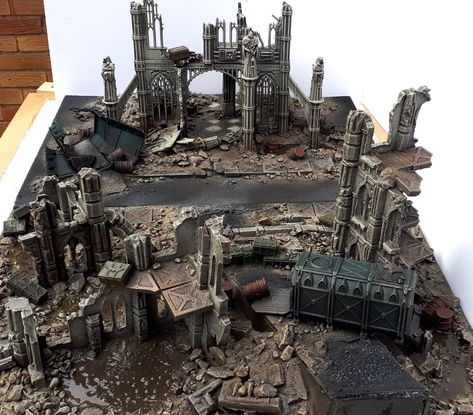 Kill Team Board, 40k Scenery, Warhammer 40k Tabletop, Model Terrain, Hirst Arts, Steampunk House, Warhammer Terrain, 40k Terrain, Game Terrain