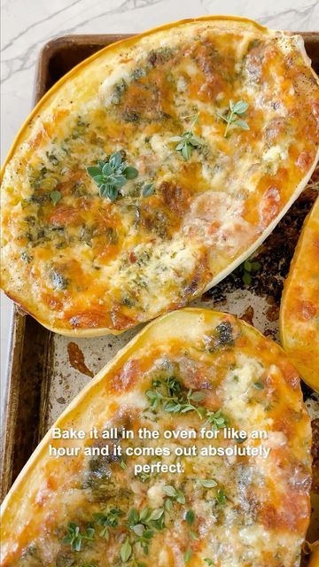 Alfredo Stuffed Spaghetti Squash, Cheesy Spaghetti Squash, Stuffed Spaghetti Squash, Tieghan Gerard, Half Baked Harvest Recipes, Fontina Cheese, Fresh Sage, Spaghetti Squash Recipes, Cheesy Pasta