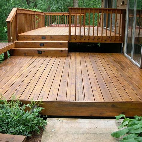 Backyard Patio Deck, Wooden Deck, Patio Deck Designs, Cozy Backyard, Deck Designs Backyard, Deck With Pergola, Decks Backyard, Diy Deck, Backyard Deck