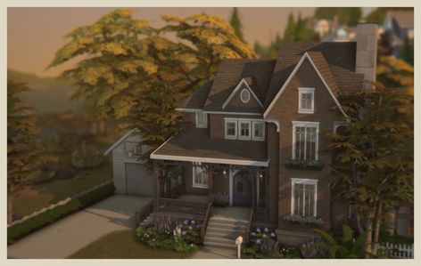 briar house; a traditional manor i built on a whim notes; - 30 x 40 lot - unfurnished - probably uses all the packs - also i use k-hippie’s terrain replacements so if you want it to look exactly the... Sims 4 Terrain, Sims Four, Sims 4, House Plans, Pergola, To Look, Cabin, House Styles, Building