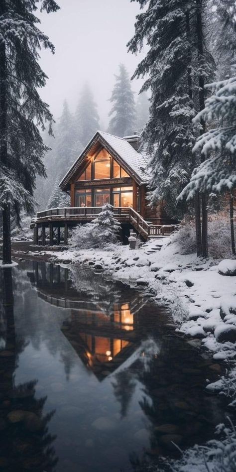 Cool Winter Wallpapers, Nature Winter Wallpaper, Wlapper Iphone, Me As An Place, Snow House Aesthetic, Winter House Aesthetic, 2024 Wallpaper Aesthetic, Cute Wallpapers Winter, New Iphone Aesthetic