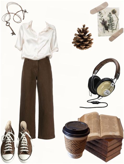 Coffee Shop Style Outfits, Coffee Aesthetic Outfit, Coffee Outfit Ideas, Coffee Shop Outfit, Shop Photoshoot, Coffee House Cafe, Uni Fits, Brown Converse, Aesthetic Styles