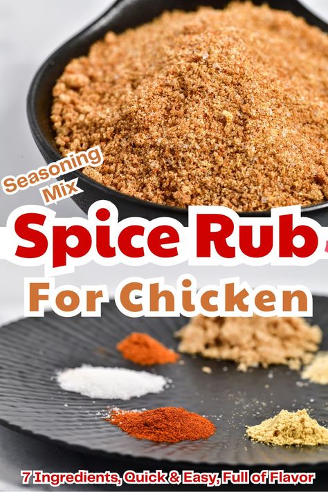 Whip up this quick and delicious chicken seasoning blend in minutes! Your chicken will never taste the same again. chicken seasoning, chicken seasoning ideas, chicken dry rub, chicken seasoning for grilling, chicken seasoning blend, the best chicken seasoning blend, chicken seasoning recipes, chicken rub, chicken rubs for baking, grilled wings dry rub, wing spice rub, meat rubs recipes, spice mixes, rub for brisket smokers, best dry rub chicken legs, oven smoked chicken, bbq spice rub recipes, Chicken Rubs For Baking, Dry Seasoning For Chicken, Best Way To Season Chicken, Chicken Leg Seasoning, Meat Rubs Recipes, Dry Rub Chicken Wings In Oven, Chicken Wing Dry Rub Recipes, Chicken Seasoning Ideas, Dry Rub Chicken Breast