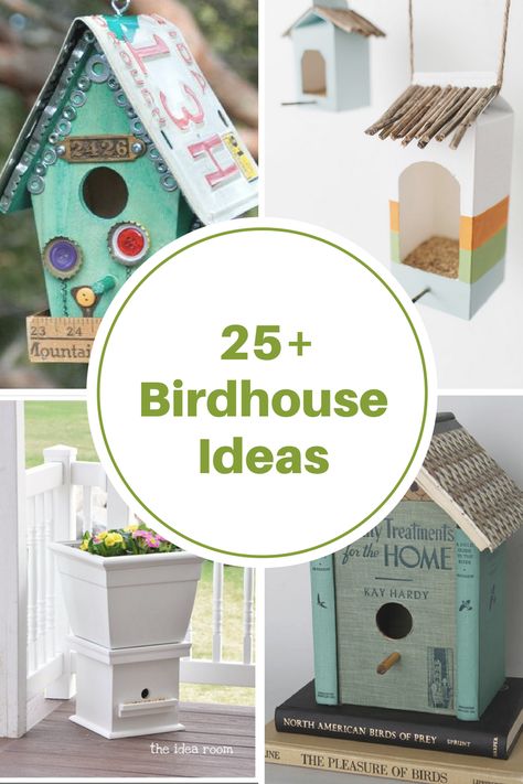 Sharing some fun and unique DIY Birdhouse Ideas that are beautiful outdoor decor and will also help to take care of birds at the same time. Painted Birdhouses Ideas, Diy Birdhouse Ideas, Bird Feeders Diy Kids, Diy Birdhouse Plans, Birdhouse Painting Ideas, Birdhouse Painting, Teapot Birdhouse, Painted Birdhouses, Diy Birdhouse