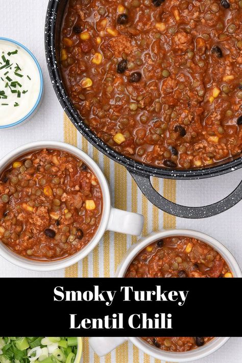 Lentil Chili Crockpot, Ground Turkey Lentil, Turkey Lentil Chili, Turkey Lentil, Lentil Chili Recipe, Chili Crockpot, Turkey Chili Recipe, Lunch And Dinner Recipes, Ground Beef Chili