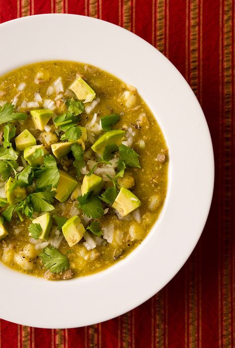 A recipe for Mexican green pozole verde, made with pheasant, chicken or pork. Green pozole uses tomatillos, green chile and hominy. Recipe from Hunter Angler Gardener Cook.  via @huntgathercook Pozole Verde Recipe Pork, Pozole Recipe Pork, Pozole Verde Recipe, Green Pozole, Pheasant Recipes, Pozole Verde, Verde Recipe, Foraging Recipes, Mexican Dinner Recipes