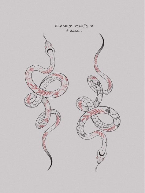 Chris Tattoo, Arm Tattoos Lettering, Tattoo Snake, Snake Drawing, Wildflower Tattoo, Snake Tattoo Design, Creepy Tattoos, Cute Tiny Tattoos, Tattoo Desings