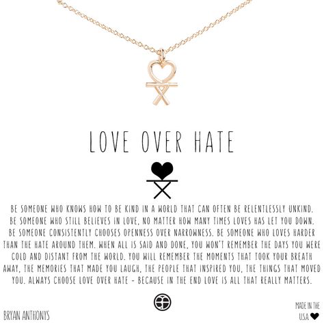 Bryan Anthonys Dainty Love Over Hate Necklace | Bryan Anthonys Necklace With Meaning Symbols, Girlfriend Necklace Gift, Rose Gold Diamond Necklace, Necklaces With Meaning, Diamond Cross Necklace Gold, Diamond Circle Pendant, Floating Diamond Necklace, Modern Silver Jewelry, Bezel Necklace