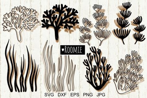 Cricut Mermaid, Starfish Svg, Ocean Svg, Ocean Clipart, Sublimation Stickers, Floral Font, Sea Plants, Mermaid Svg, Beach Svg