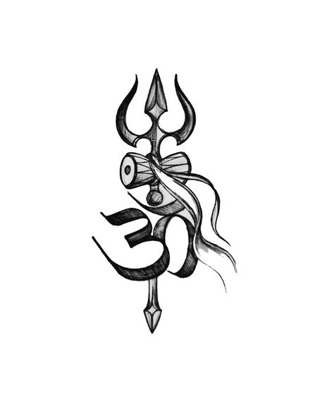 Shiva Outline Tattoo, Trisula Tattoo Design On Hand, Trishul Design Art, Mahakal Tattoo Design For Men, Trishul Tattoo Stencil, Om Trishul Tattoo Design, Shivji Tattoo Design, Shiva Tatoos Design, Om With Trishul Tattoo Design