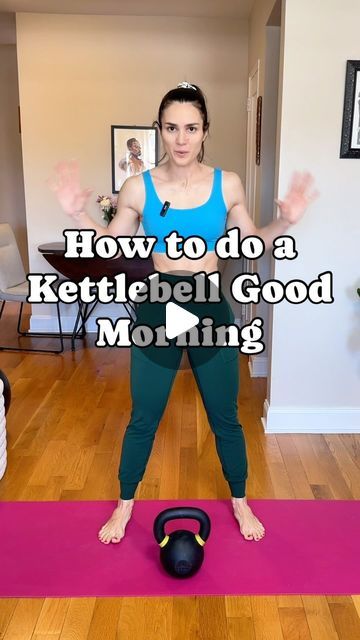 Emma | Kettlebell Coach on Instagram: "How to do a #kettlebellgoodmorning  This is a unique way to use a kettlebell. By getting it behind the body and hinging you really engage and strengthen the lower back muscles. This is one of the exercises I’m doing with my SheBeast clients this cycle and it’s really a group fave!  Go light when you try this to make sure you can get it down safely!  Have you tried the kettlebell good morning before?   #kettlebellexercises #kettlebelltutorial #kettlebellworkoutvideos #kettlebellworkoutvideo #kettlebellcoach #goodmorningexercise" Kettlebell Good Morning, Kettlebell Mobility, Good Morning Exercise, Kettlebell Exercises, Kettlebell Workout Video, Good Mornings Exercise, Back Strengthening Exercises, Best Kettlebell Exercises, Lower Back Muscles