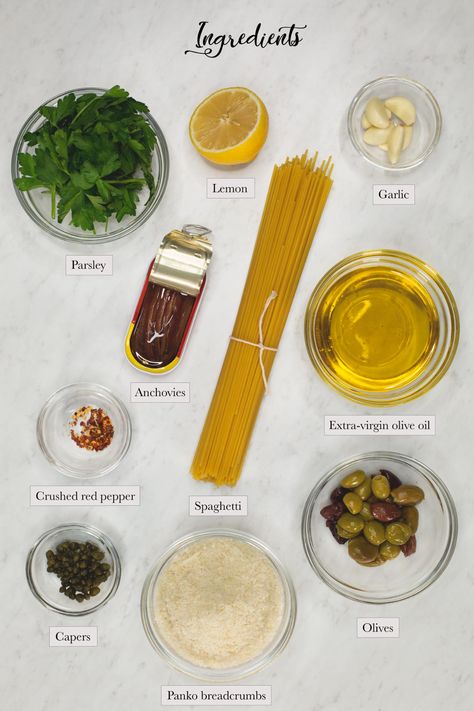 Lemon Anchovy Pasta, Tuna Anchovy Pasta, Pasta And Anchovies, Anchovie Pasta Recipes, Anchovies Pasta Recipes, Anchovy Pasta Recipes, Recipes With Breadcrumbs, Recipes With Anchovies, Anchovie Pasta