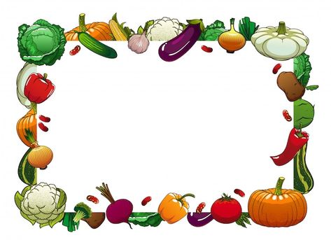 Farm Vegetables, Food Background Wallpapers, Raw Veggies, Vegetable Design, Vegetable Shop, Certificate Background, Photoshop Backgrounds Free, Vector Frame, Colorful Borders