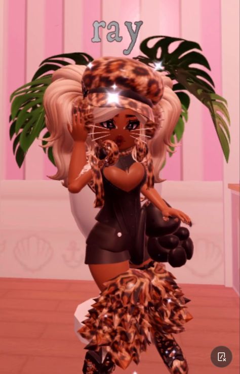 Jungle Animals Royale High, Safari Royale High, Royal High Y2k, Kawaii Royale High Outfits, Rh Y2k Fits, Gyaru Royale High Outfits, Y2k Royale High Outfits, Gyaru Royale High, Royals High