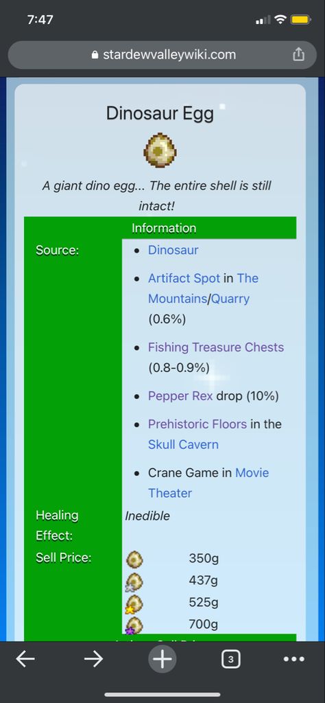 Stardew Valley Dinosaur Egg, Stardew Valley Layout, Stardew Valley Tips, Crane Game, Dino Eggs, Dinosaur Eggs, Stardew Valley, Movie Theater, Egg