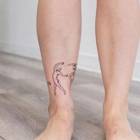 Jazz Dance Tattoo, Henri Matisse Dance Tattoo, Minimal Dance Tattoo, Matisse Dance Tattoo, The Dance Tattoo, Matisse Tattoo, Henri Matisse Dance, Nova Tattoo, Dancer Tattoo