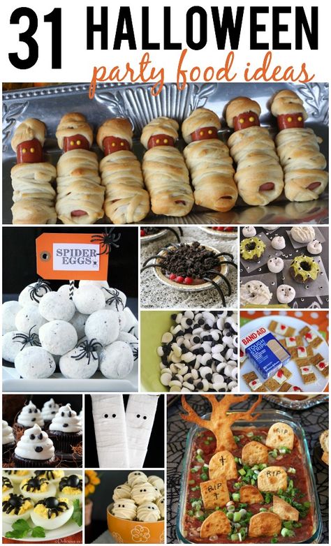 Halloween Party Food Ideas Snack Halloween, Halloween Party Food Ideas, Recetas Halloween, Halloween Party Food, Dulces Halloween, Halloween Fest, Halloween Appetizers, Party Food Ideas, Halloween Dinner